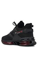 کفش ورزشی مردانه کتانی قرمز مشکی - کفش ارتوپدی کشباف زیره بادکنکی-thumb