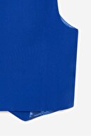 جلیقه 3 دکمه ای بسته دارت با جیب آبی ساکس-thumb