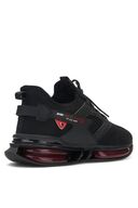 کفش ورزشی مردانه کتانی قرمز مشکی - کفش ارتوپدی کشباف زیره بادکنکی-thumb