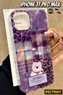 Imd Case with Purple Leopard and Teddy Bear Hologram