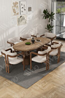 Maple Table Chair Coffee Fabric Cream