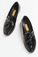 luvishoes Frıo Siyah Rugan Kadın Günlük Ayakkabı