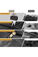 کیف حمل، ورزشی بادوام، کیف تجهیزات کمپینگ، کیف نگهداری، چمدان، اندازه کوچک 55 لیتری - مشکی-thumb