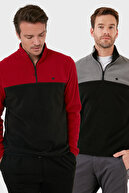 Burgundy-Grey Black