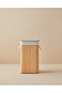 سبد لباسشویی تاشو فانتزی بژ-thumb