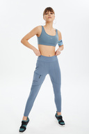 شلوار جوراب شلواری زنانه آبی فاق بلند Lycra Piece Outdoor Sights 0674-thumb