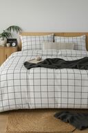 لحاف دو نفره شطرنجی (کور لحاف) 200 سانتی متر در 220 سانتی متر جنس: 100% پنبه.-thumb