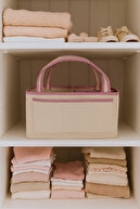 PINK OVERLOCK DETAIL BEIGE