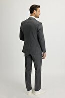 Kiğılı Erkek Orta Gri Slim Fit Takım Elbise