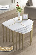 Coffee Tables White Legs Gold
