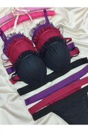 3-piece purple claret black