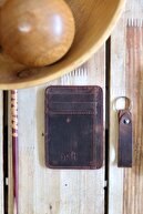 جا کارتی شیکاگو دو طرفه 8+1 چرم واقعی (همراه با هدیه جاکلیدی)-thumb