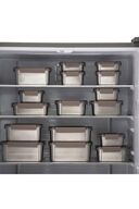 LocknLock اجاق و ظرف نگهدارنده فولاد ضد زنگ با قفل مربعی شکل 1.3 لیتر میلی لیتر - قهوه ای-thumb