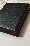 ست ترکیبی ساعت مچی مردانه جعبه چرمی لوکس تسبیح تسبیح جا کارتی کیف پول-thumb