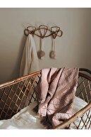 پتو تاس چهار برابر 80x120 سانتی متر پودر صورتی-thumb