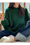 ژاکت بافتنی زنانه سالونیکی Nefti Green اورسایز, ژاکت زنانه-thumb