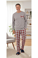 Claret red thin plaid