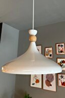 کلاه چوبی سفید داخلی سفید لوستر مجلل لوستر سالن آشپزخانه کافه بوتیک لوسترهای روشنایی لامپ-thumb