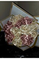 روبان ساتن کرم 4 سانتی متر 10 متر یک توپ از ساتن بزرگ ، روبان سنن ، روبان 4 ساتن روبان ساتن-thumb