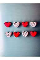 مگنت - مگنت یخچال - زیور آلات یخچال - مگنت 8 قلب - هدیه روز ولنتاین-thumb