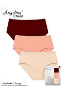 Claret red/peach /tan