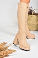Fox Shoes Ten Platform Topuklu Kadın Çizme L282390109