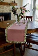 pink green linen