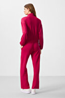 Viva Red Soft Textured Collar Upright Orsaیز Tracksuit Tracksuit Woman - 95349-thumb