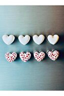 مگنت - مگنت یخچال - زیور آلات یخچال - مگنت 8 قلب - هدیه روز ولنتاین-thumb