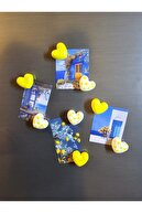 مگنت - مگنت یخچال - زیور آلات یخچال - مگنت 8 قلب - هدیه روز ولنتاین-thumb