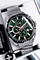 دستبند بند ناف استیل رنگ نقره ای ضد آب ساعت مچی مردانه ویژه جعبه ای ویژه Cbk447-thumb