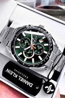 دستبند بند ناف استیل رنگ نقره ای ضد آب ساعت مچی مردانه ویژه جعبه ای ویژه Cbk447-thumb