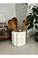 کانتر حباب دار قائم کارد و چنگال سازمان دهنده سفید-thumb