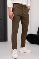 شلوار کتانی لایکرا قهوه ای باریک مردانه-thumb