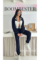 Navy Blue, White