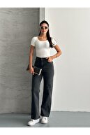 شلوار جین لاکرا با کمر بلند دالیدا-thumb