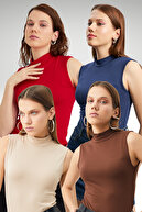 Cream Bitter Brown Navy Blue Red