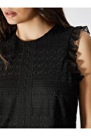 Vekem Kadın Siyah Kolsuz Dantel Elbise 9109-0083