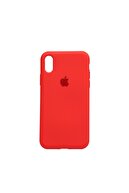 Merwish Apple Iphone Xr (6.1") Altı Kapalı Logolu Lansman Kılıf Kapak Kırmızı
