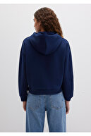 سوئیشرت آبی سرمه ای هودی چاپ شده با لوگو 168334-70488-thumb