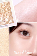 هایلایتر ارائه دهنده درخشش شدید با ذرات میکرو مروارید پریسم هایلایتر 01 طلایی شفاف-thumb