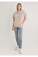 آرم چاپ شده امیدواری Beige Sweatshirt 1600361-70043-thumb