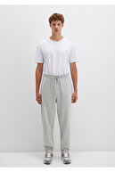 شلوار گرمکن خاکستری چاپ شده با لوگو MVJNS 0010175-80196-thumb