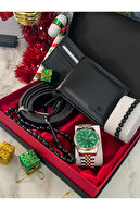 جعبه چرمی لوکس ، دستبند بریس نگهدارنده کمربند ساعت مردانه را تنظیم کنید-thumb