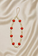 Pearl gold bead - heart