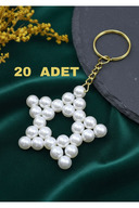 White+gold keychain (20 pieces)
