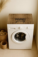 Brown-Straw Pattern Bathroom
