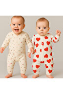 ECRU SMALL CHERRY-RED HEART