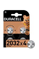 Duracell Özel 2032 Lityum Düğme Pil 3V, 4’li paket (CR2032)