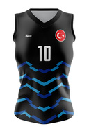 Black with Blue